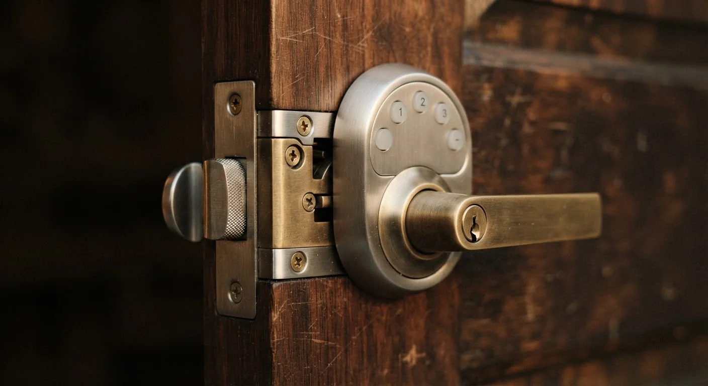 Smart lock mechanism craftsmanship detail