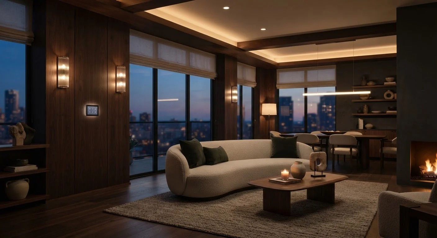 Luxury interior with smart home elements
