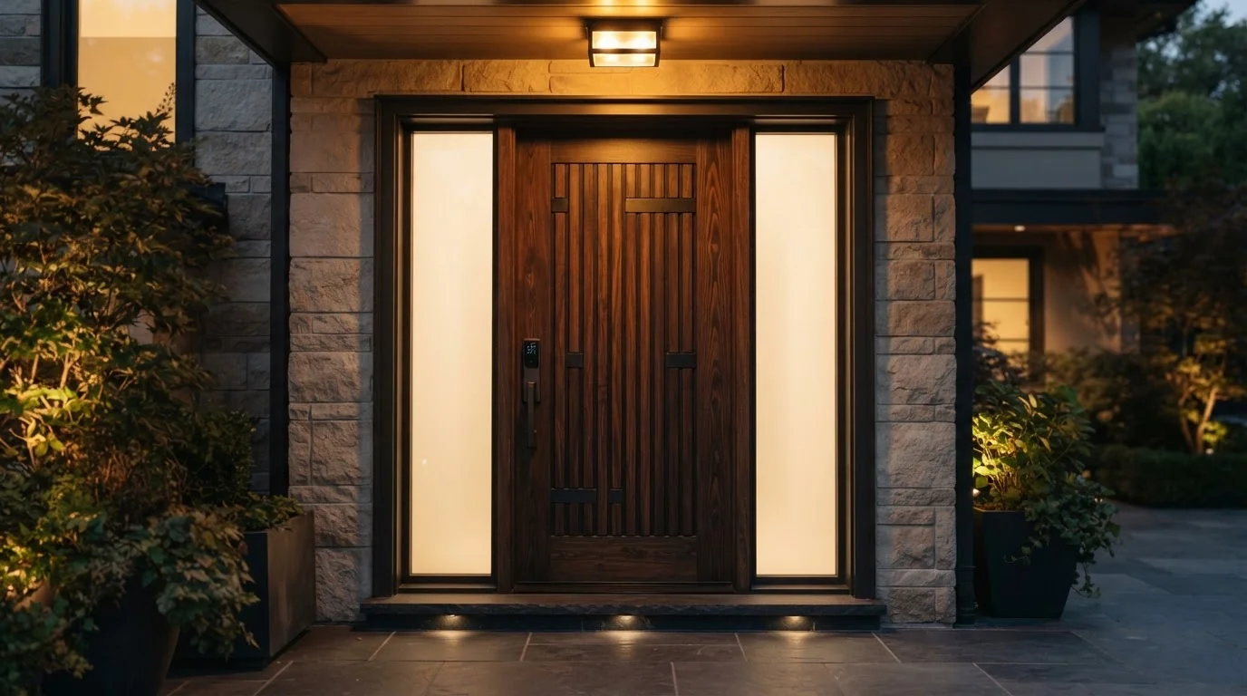 Luxury door with smart lock