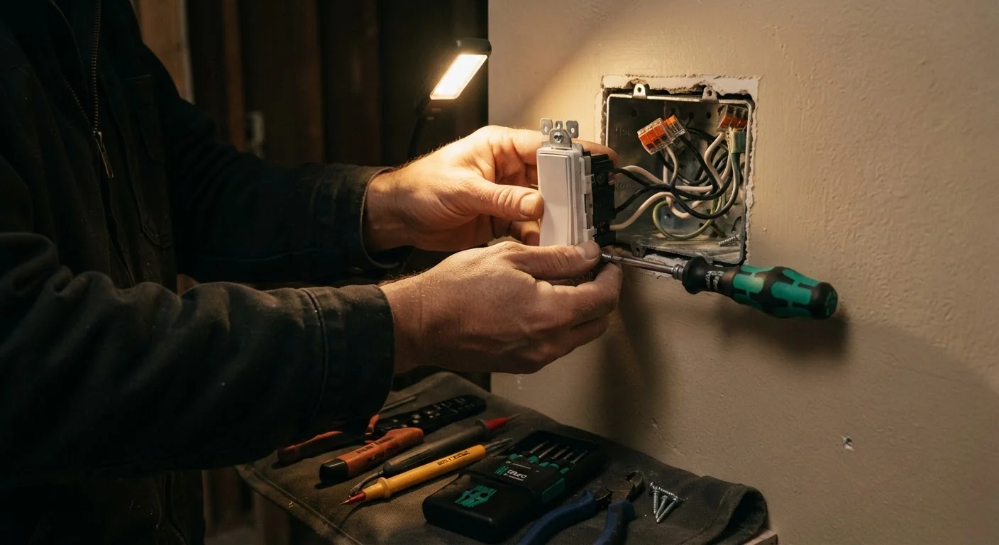 EMS Smart Switch being installed by a professional engineer